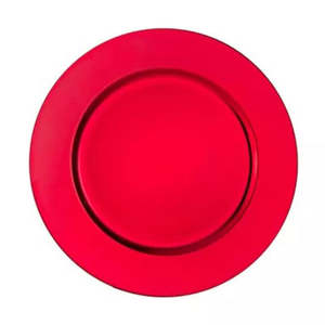 Assiette de présentation tendance, biodégradable, écologique, passe au lave-vaisselle, avec bordure métallique, pour hôtel, restaurant, mariage, nourriture - Product Image 2