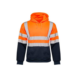 Venta al por mayor de alta visibilidad Super calidad fábrica OEM logotipo personalizado trabajo uniforme hivis reflectante seguridad sudadera chaqueta con capucha - Product Image 1