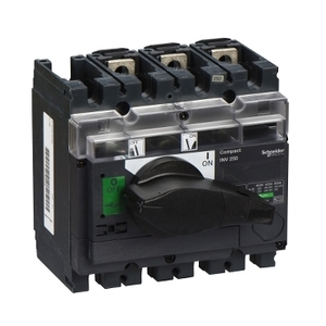 Isolatore compatto INV250 a 3 poli con interruzione visibile 250A, maniglia rotante nera - Product Image 1
