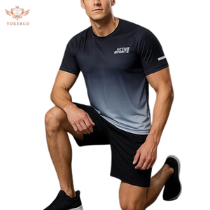 Camisetas de cuello redondo de secado rápido activo para hombre de calidad superior, camisetas atléticas de manga corta para correr y entrenar en el gimnasio, ropa deportiva a granel - Product Image 3