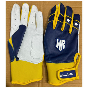 Gants de frappe de baseball professionnels, ADhérence robuste, résistants à l'usure, en cuir, fermeture à lanières, paume et doigts renforcés, personnalisables, vente en gros - Product Image 3
