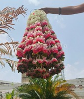 Kain Multi warna bunga buatan gantung Ladi kain karangan bunga untuk dekorasi India hadiah pindah rumah dekorasi pesta pernikahan