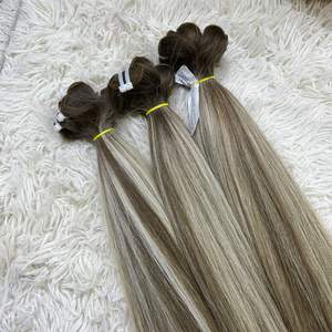 Vente chaude 100% cheveux vierges de haute qualité trame droite naturelle grand Stock Piano couleur dentelle dentelle transparente - Product Image 1