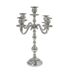 Elegant Premium Candelabra Candle Stand 5 Arms Decorative Aluminum Metal Handmade Candle Stand for <b>Wedding</b> Party Decoration - Product Image 1