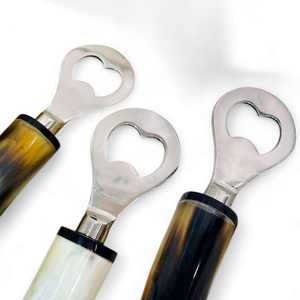 <b>Vintage</b> Buffalo Horn Handle <b>Bottle</b> Opener Unique Handcrafted Kitchen Tool Corkscrews & Openers Housewarming Gift - Product Image 1
