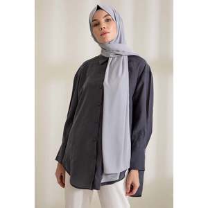 Medina Silk Shawl - <b>Silver</b> - <b>Silver</b> - Product Image 2