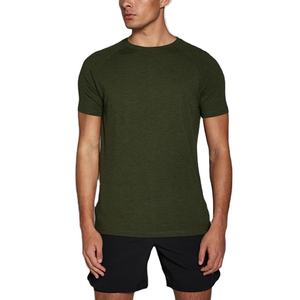 T-shirt de sport athlétique pour homme, personnalisé, haute qualité, coupe ajustée, respirant, coton/polyester, coupe longue, très vendu - Product Image 1