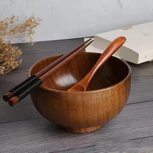 H.m.a ถ้วยไม้อาเคเซียแบบใช้แล้วทิ้งทำด้วยมือสำหรับทำสลัดผลไม้ซุปขนมการตกแต่งห้องครัวของขวัญสำหรับงานเลี้ยง - Product Image 5