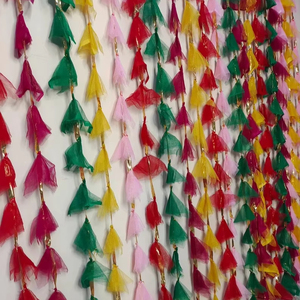 Personalizable colgante borla guirnalda reutilizable tela telón de fondo para la decoración del hogar y eventos - Product Image 1