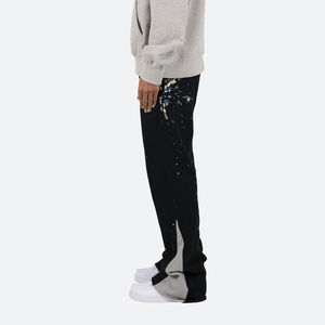 Pantalon de jogging évasé pour homme, personnalisé, hiver, haute qualité, 100% coton, polaire respirant, taille élastique, pantalon de survêtement empilé - Product Image 3