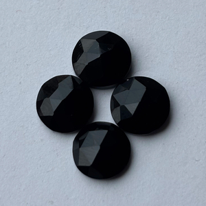Tự Nhiên Màu Đen Onyx Mặt Đồ Trang Sức Làm Đá Đánh Bóng Phẳng Trở Lại Một Bên Cắt Loose Đá Quý Trực Tiếp Từ Ấn Độ Nhà Sản Xuất - Product Image 2