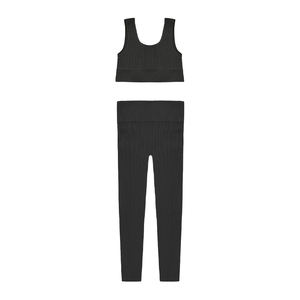 Nouveauté Ensemble de yoga et d'entraînement 2 pièces de haute qualité pour femmes, vêtements de yoga de fitness et de sport personnalisés, motif solide à vendre - Product Image 1