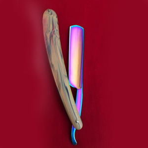 Rasoir personnalisé Rasoir professionnel à lame unique à bord droit Rasoir de barbier sûr Rasoir de rasage en gros Couleur noire en acier inoxydable - Product Image 5