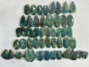 AAA + grado Natural azurita par piedras preciosas cabujón venta al por mayor piedra suelta lote a granel alta calidad azurita par piedra fabricación de joyas - Product Image 3