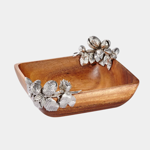 Bol à salade en bois décoratif classique avec bol de conception de feuille de Ginkgo bol en bois fabriqué à la main décor à la maison accessoires de salle à manger - Product Image 6