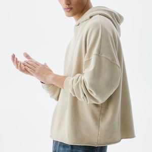 เสื้อฮู้ดพิมพ์ลายพัฟสำหรับผู้ชายเสื้อแนวสตรีทไซส์โอเวอร์ไซส์เสื้อสวมหัวเปิดไหล่ตกเสื้อฮู้ดวินเทจ - Product Image 6