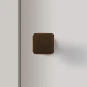 Goo-Ki MODERN DARK <strong>BROWN</strong> HIDDEN <strong>DOOR</strong> LOCK SQUARE ZINC ALLOY DESIGNER <strong>DOOR</strong> <strong>KNOB</strong> 2023 HANDLE - Product Image 1