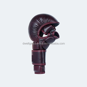 Durable MMA Sanda Shooter Gloves PU Leather Boxing Training Sparring Hook Loop Closure Eco Friendly Breathable OEM Custom - Product Image 2