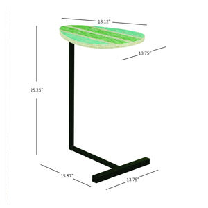 การออกแบบใหม่คุณภาพสูงแม่มุกโต๊ะข้างผู้ขายที่ดีที่สุดแม่มุกพร้อมขาตั้งเหล็กโต๊ะข้างทําด้วยมือในเวียดนาม - Product Image 5