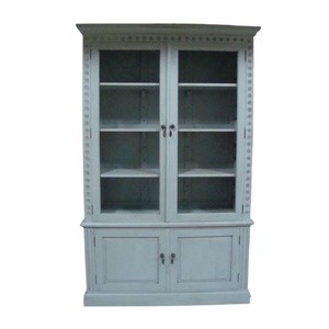 Kitchen Cabinet Mahogany <b>Wooden</b> Cupboard with Glass Doors Modern Minimalist Design of Showcase Durable <b>Bookcase</b> at Cheap Price - Product Image 6