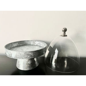 Farmhouse <b>3</b> <b>Tiered</b> Tray Decorative Galvanized & Mango Wood Serving <b>Stand</b> <b>Tiered</b> Server For Kitchen & Wedding Dessert Display - Product Image 5