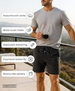 Shorts de sport en molleton de coton 100% poids lourd OEM, respirant, pour hommes, pour la course à pied et l'entraînement - Product Image 2