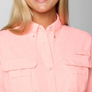 Blusa elegante de algodón de verano de media manga para mujer, botón de alta calidad, informal, personalizado, nuevo diseño, bordado, decoración sólida - Product Image 4
