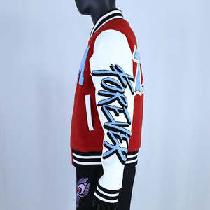 Chaquetas para Hombre, Chaquetas Varsity Personalizadas con Letras, Chaquetas Bomber de Béisbol Cálidas para Invierno, Mangas de Cuero, Logotipo Bordado en Chenilla - Product Image 4