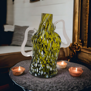 Botella de vidrio decorativa moteada para beber Regalos corporativos de Navidad terminados a mano Patrón único brillante de alta calidad Ecológico - Product Image 6