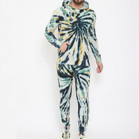 Setelan Olahraga Kasual Unisex Musim Semi dengan Cetakan Fashion dan Hoodie Tie Dye