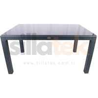 Table en rotin 90x150 Design moderne de haute qualité fabricant turc verre de couleur blanche meilleur produit pour la salle à manger chambre