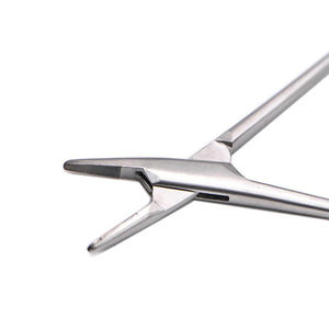 Pinzas de aguja oftálmica con mango dorado Abrazaderas de acero inoxidable y portaagujas manual - Product Image 2