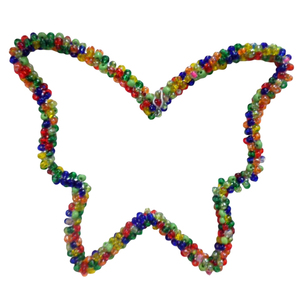 Forme de coeur fer/perles ornement suspendu de noël nickelé pour la maison vacances décoration de noël en vrac à la main - Product Image 5