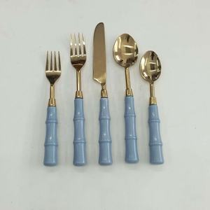 Ensemble de couverts brillants de haute qualité en argent, cuillère, fourchette et couteau, accessoires de cuisine et collections de salle à manger, vente chaude - Product Image 5