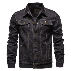 Vestes en jean vintage coupe ajustée pour hommes et femmes, décontractées, déchirées, bleues, noires, grises, légères, tendance, confortables, streetwear, mode - Product Image 5