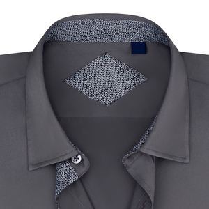 Camisa abotonada para hombre, material duradero, antiarrugas, últimos diseños, manga completa, transpirable, camisa abotonada con tarifa barata - Product Image 3