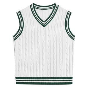 OEM Men's Sleeveless Jacquard Knitted Vest Custom Fashion Pullover Jumpers in Knitting Style Anti-Pilling Feature <b>Sweater</b> - Product Image 1