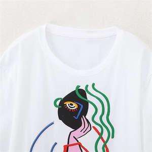 Camisetas de Mujer de Alta Calidad, Estilo 2025, Verano, Ecológicas, Estampadas, Corte Ajustado, 100% Algodón, Casuales, Cómodas, Transpirables, de Secado Rápido - Product Image 6