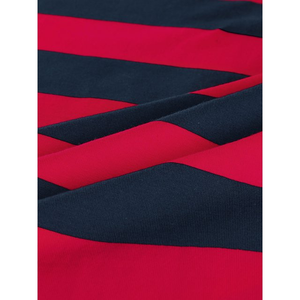 Stock de ropa de la mejor calidad Camiseta de manga corta con cuello redondo a rayas de color en contraste negro y amarillo para hombre Lote de existencias - Product Image 6