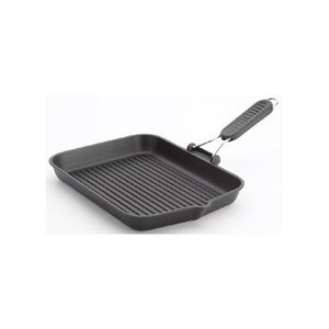 Poêle grill antiadhésive en aluminium Risoli 36x26cm compatible induction noire avec plaques de cuisson et poêles grill 090IN 36T00 - Product Image 1