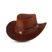 Sombrero y gorra personalizados, sombreros de cuero de vaquero, sombreros para montar a caballo, accesorios para montar a caballo al aire libre, sombreros occidentales, cuero de vaca