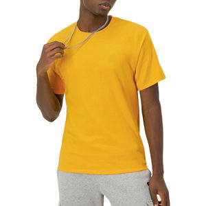 T-shirt en microfibre à la mode pour hommes col rond col rond motif solide nouveau Style décontracté à manches courtes respirant sport ajusté - Product Image 4