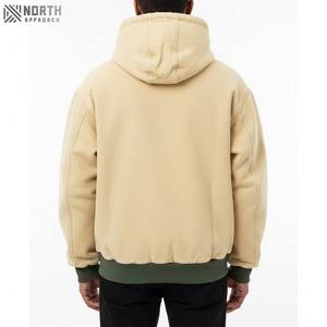 Sudadera con Capucha Extra Grande para Hombre, Personalizada OEM, de Felpa Gruesa, de Alta Calidad, para Invierno, Color Sólido, Efecto Desgastado por el Sol, Lavado Ácido - Product Image 2