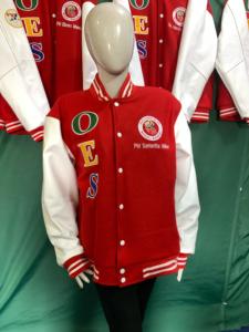 Nuevas chaquetas universitarias OES Chaquetas Masonic Latter Women Jacket OES Red-HSE - Product Image 4