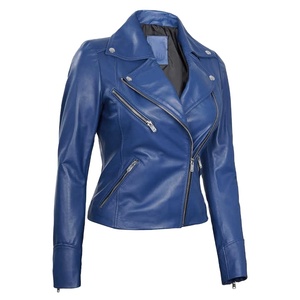 Customize <b>Womens</b> Leather Bomber <b>Jacket</b> New Fashion Vintage Long <b>Sleeve</b> <b>Jacket</b> Coat for Autumn Winter Outerwear for Ladies - Product Image 2