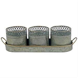 Factory Price Galvanized Metal Tray & Cups High Quality Bar Tools & Accessories Multipurpose Tray & <b>Mugs</b> - Product Image 2
