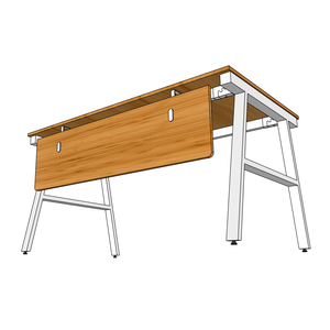 BFAB006-140x80cm ABamboo Minimalist Design Footrest Assembly Required Steel Frame <b>Workstation</b> - Product Image 6