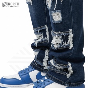 กางเกงยีนส์ผู้ชายสไตล์วินเทจคุณภาพสูง ทรงหลวม สีน้ำเงิน ใส่สบาย ทรงตรง เอวกลาง เหมาะสำหรับฤดูร้อนและฤดูใบไม้ผลิ ระบายอากาศได้ดี แห้งเร็ว - Product Image 4