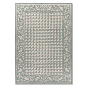 อัลฮัมบรา บลูพรมขนสัตว์สไตล์คลาสสิก 9x12 นิ้ว ทอแบบเรียบ สำหรับตกแต่งบ้าน ลายเรขาคณิต พรมห้องนั่งเล่น พรมทางเดิน รุ่น ADWL-13296 - Product Image 1