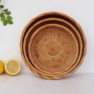 อุปกรณ์จัดระเบียบตู้กับข้าว ตะกร้าหวายสานมือคุณภาพสูง รูปทรงชาม - Product Image 4